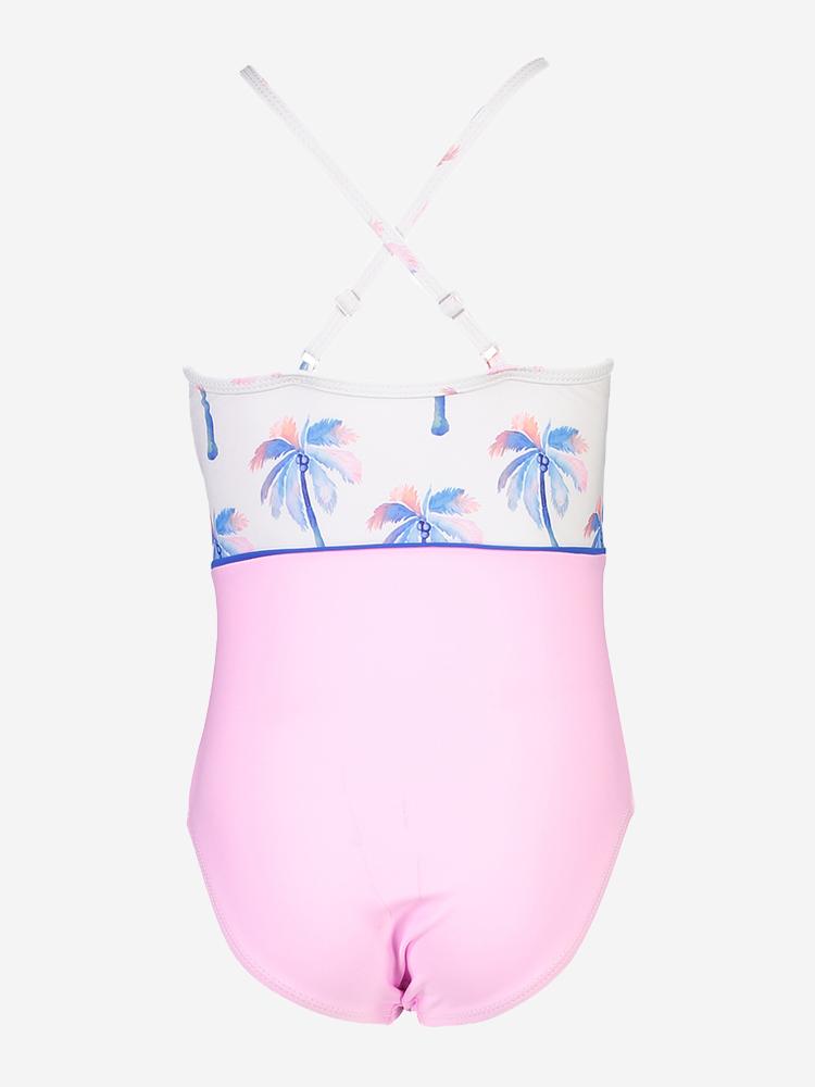 Snapper Rock Girls’ Moorings Palm Classic Crossback One Piece Swimsuit ...