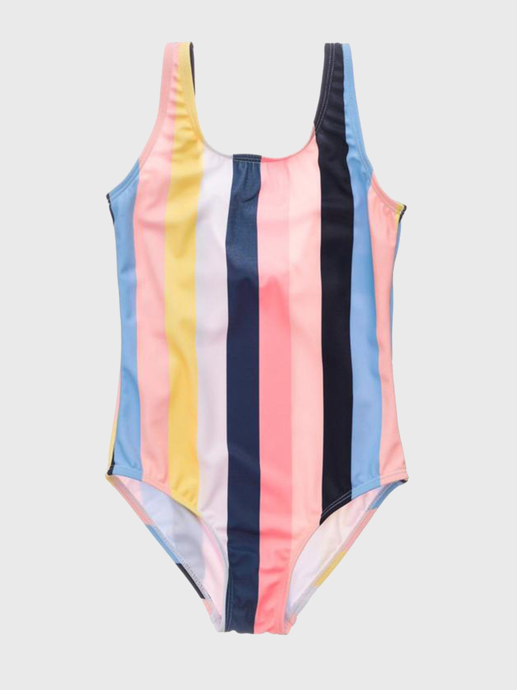 Snapper Rock Girls’ Opti Stripe Scoop Swimsuit - Saint Bernard