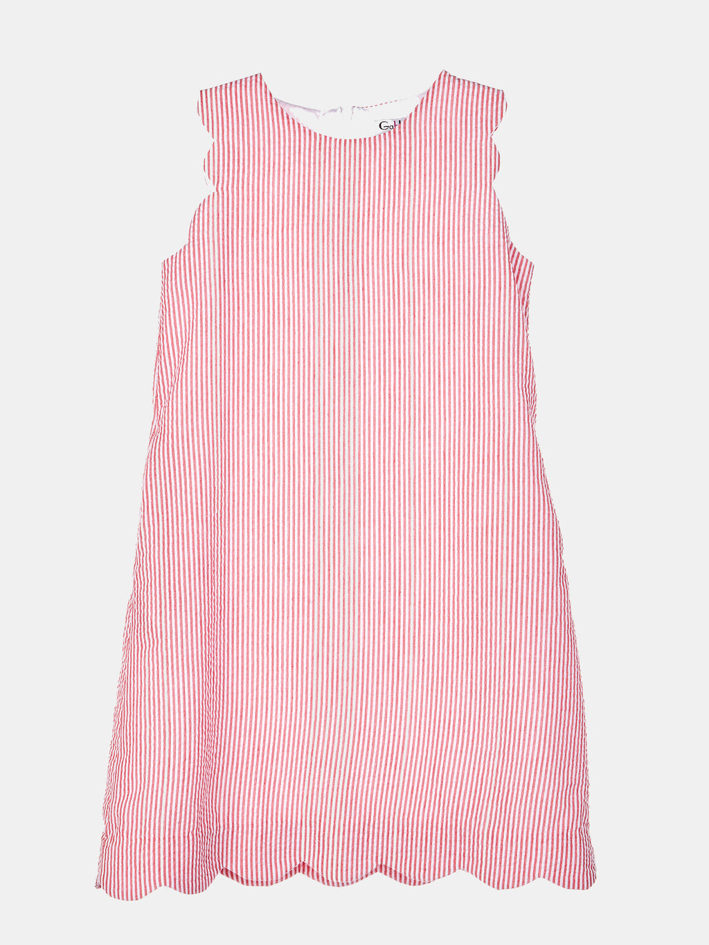 Gabby Girls' Seersucker Scallop Shift Dress - Saint Bernard