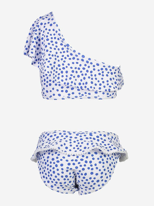 Snapper Rock Girls' Cheetah Spot One Shoulder Bikini