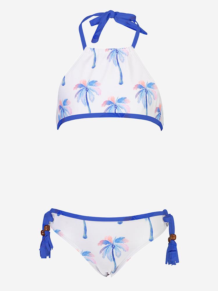 Snapper Rock Girls' Mooring Palms Halter Bikini - Saint Bernard