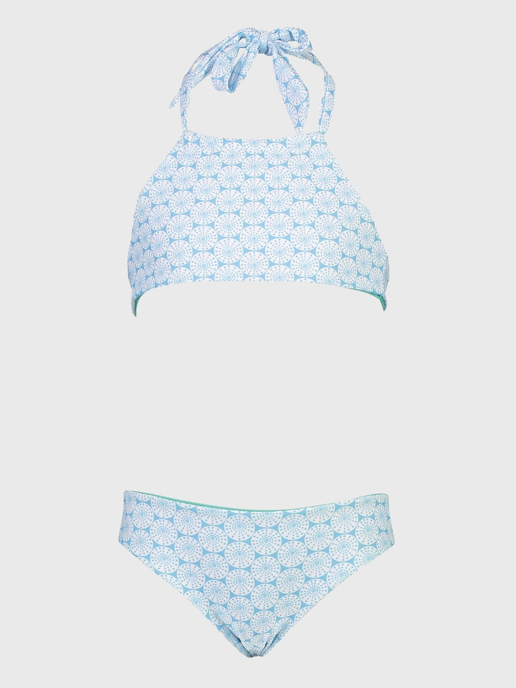 Snapper Rock Girls' Oceania Sustainable Reversible Halter Bikini - Saint Bernard