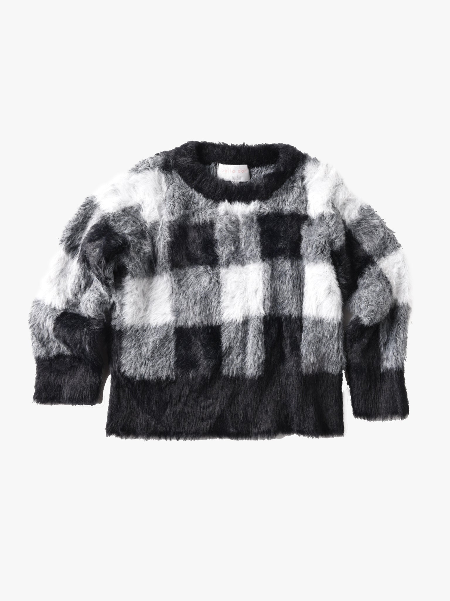 Bella Dahl Little Girls' Fuzzy Cropped Pullover Sweater - Saint Bernard