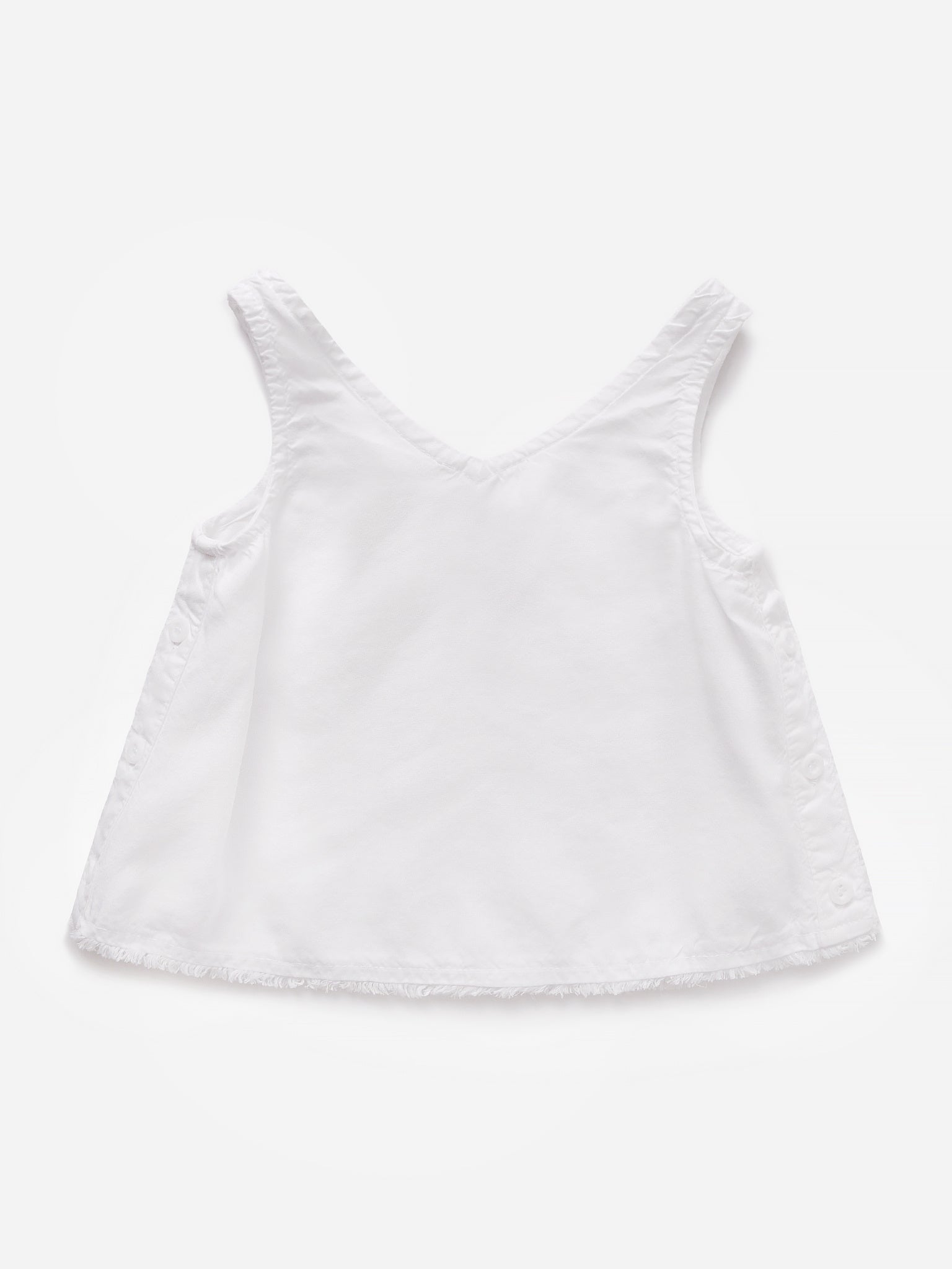 Bella Dahl Girls' Side Button Tank - Saint Bernard