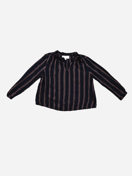 Bella Dahl Girls' Ruffle Neck Pop-Over Top