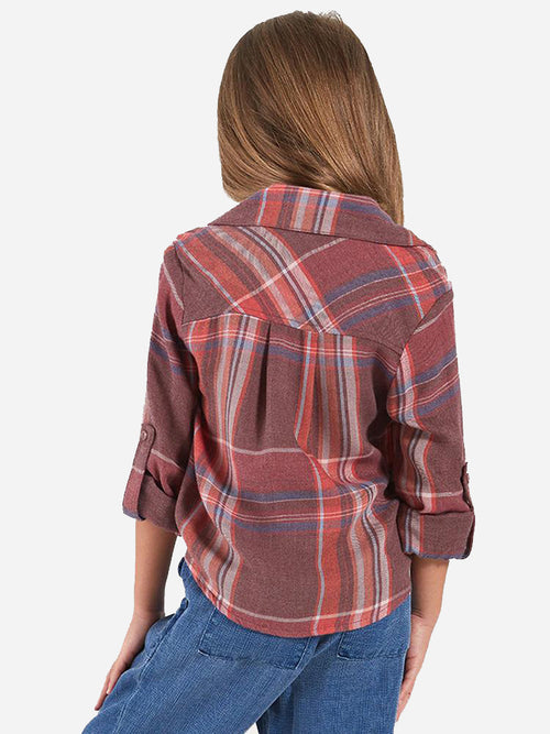 Bella Dahl Girls' tie Front Pocket Shirt