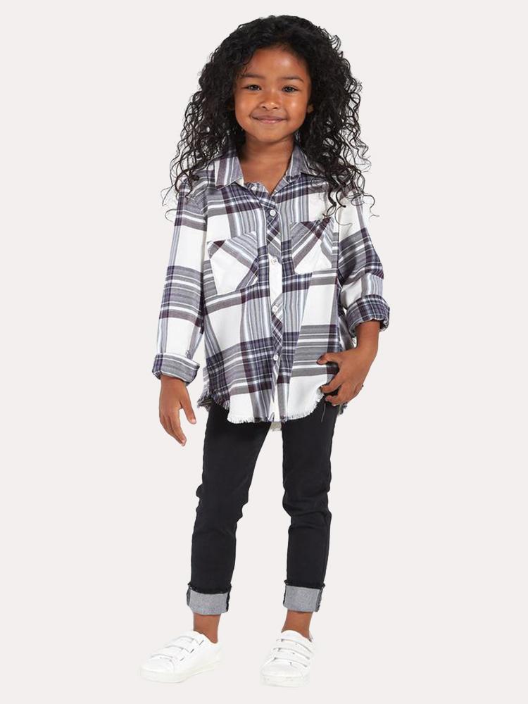 Bella Dahl Girls' Hipster Pocket Shirt - Saint Bernard
