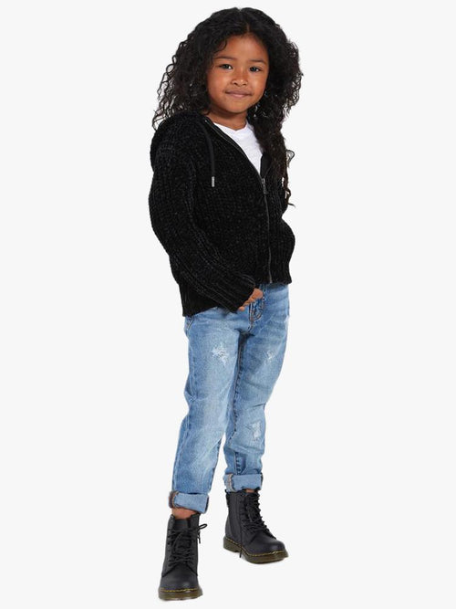 Bella Dahl Girls Zip-Up Chenille Hoodie