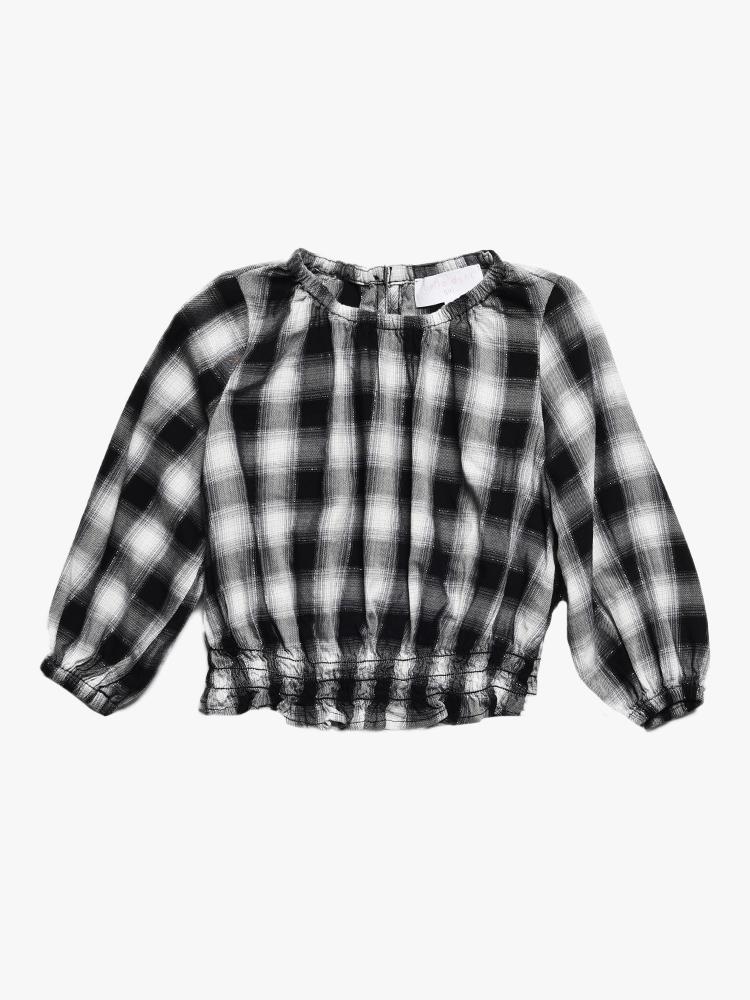 Bella Dahl Girls’ Ruffle Bubble Top - Saint Bernard