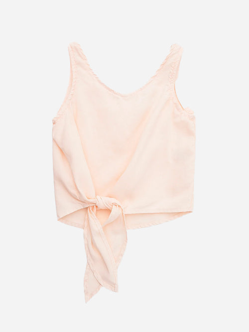 Bella Dahl Girls' Side Tie V-Neck Tank Top
