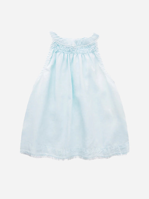 Bella Dahl Girls' Smock Neck Halter Top With Fray