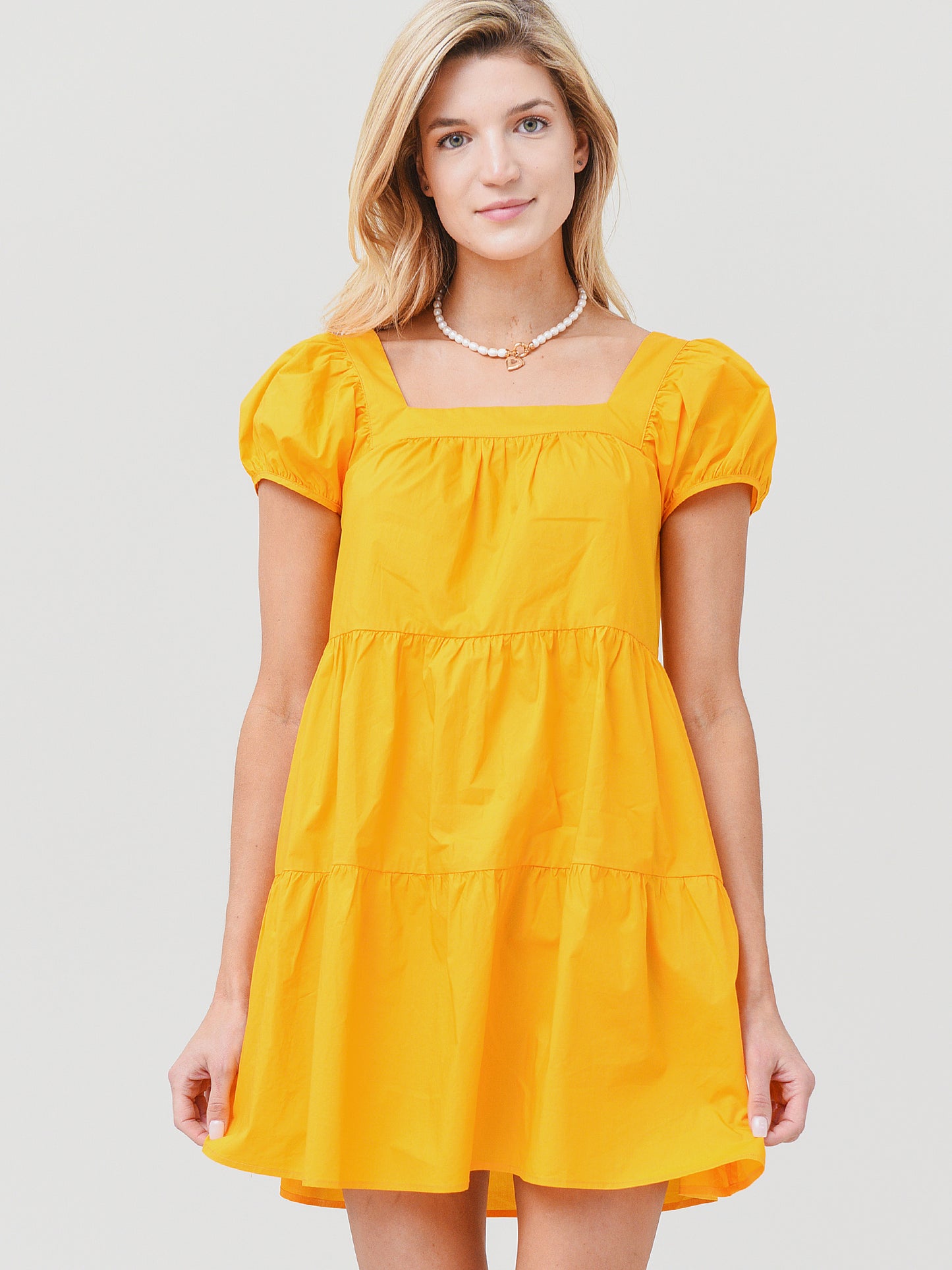 Greylin Women's Lora Poplin Cap Sleeve Tiered Dress - Saint Bernard