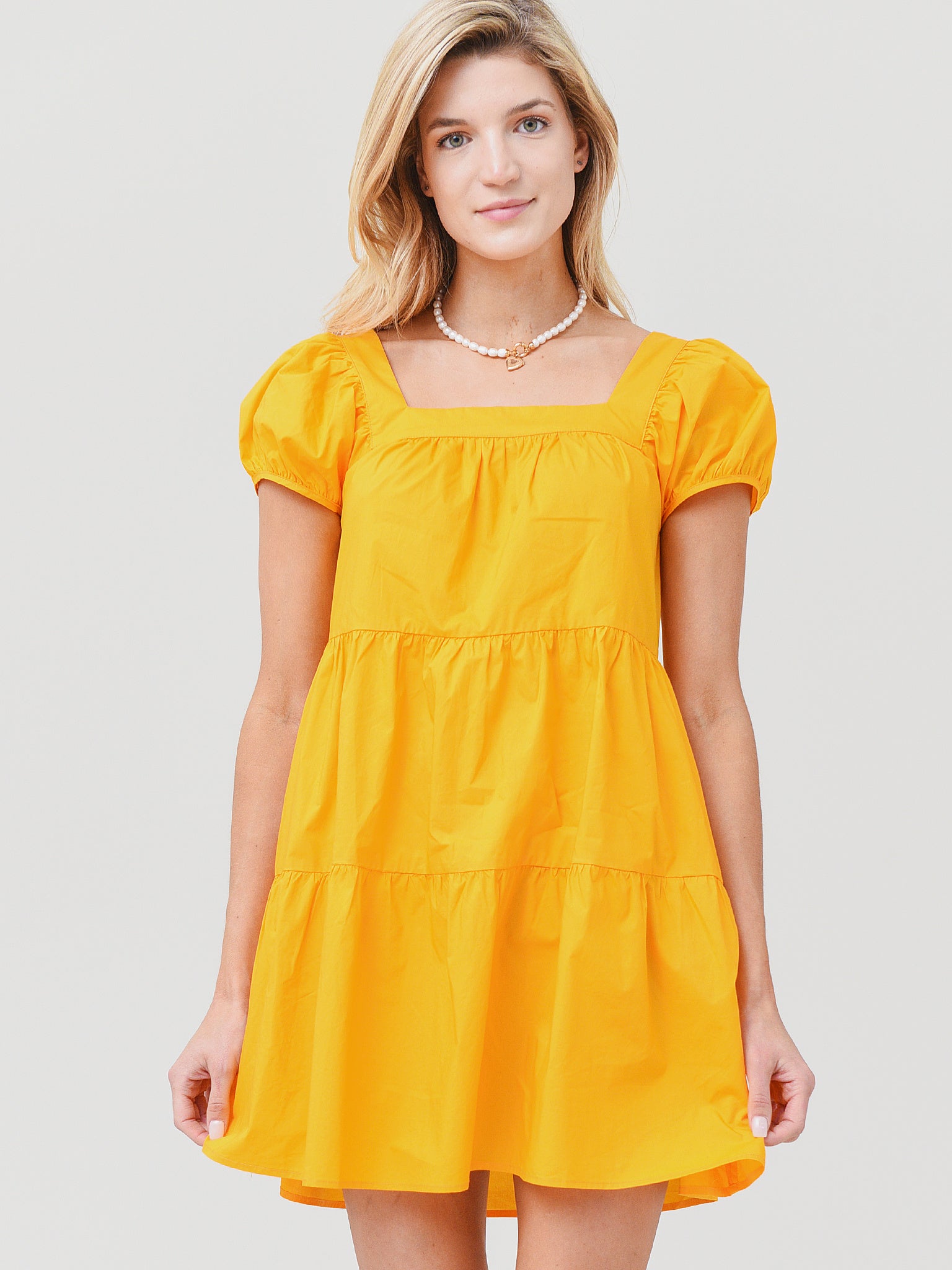 Greylin Women's Lora Poplin Cap Sleeve Tiered Dress - Saint Bernard