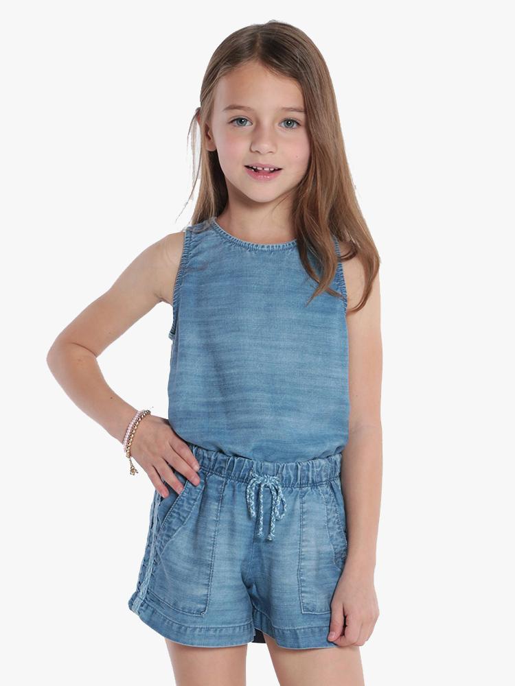 Bella Dahl Girls' Utility Short With Tape - Saint Bernard