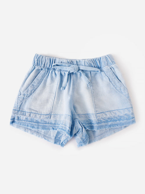 Bella Dahl Girls' Pocket Short With Fray Hem