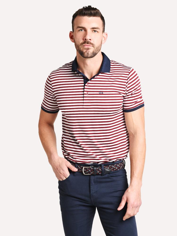 G/Fore Men's Stripe Polo - Saint Bernard