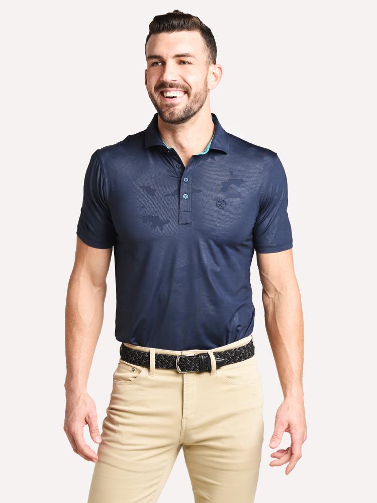 G/Fore Men's Camo Embossed Polo - Saint Bernard