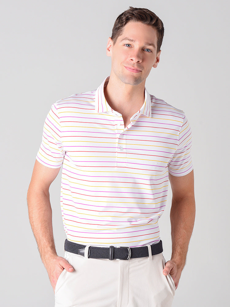 G Force Pencil Stripe Polo - Saint Bernard