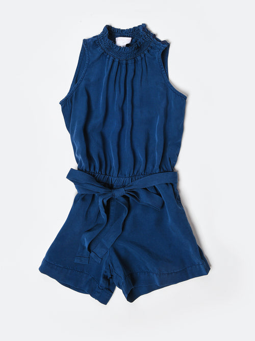 Bella Dahl Girls' Smock Neck Romper