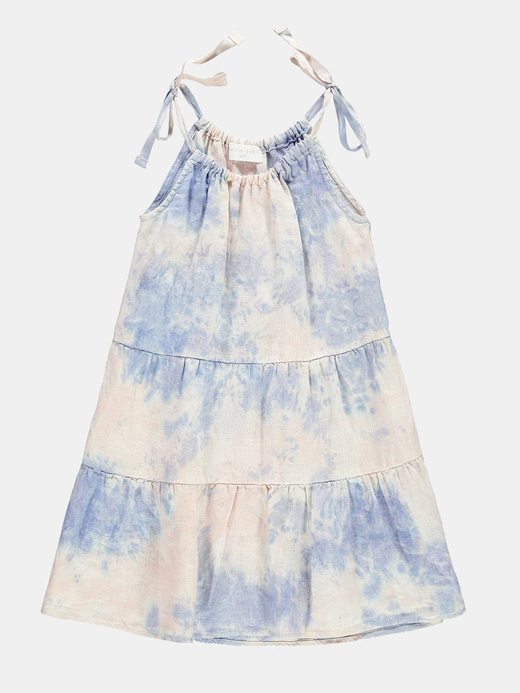 Bella Dahl Girls' Tiered Sundress With Ties - Saint Bernard