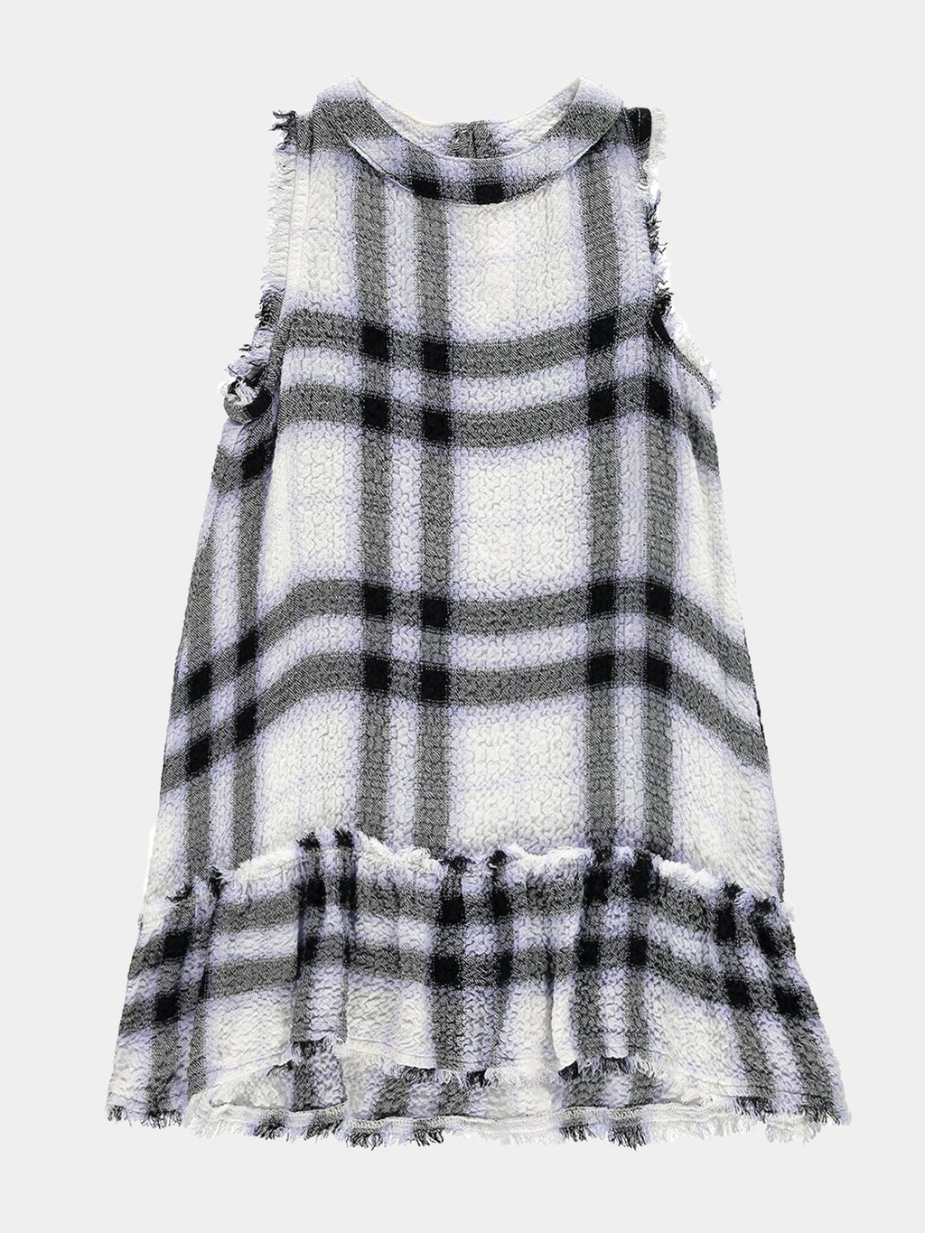 Bella Dahl Girls' Fray Ruffle Dress - Saint Bernard