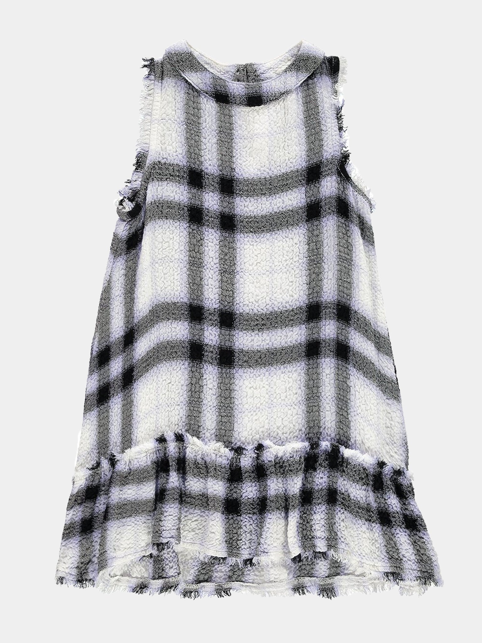 Bella Dahl Girls' Fray Ruffle Dress - Saint Bernard