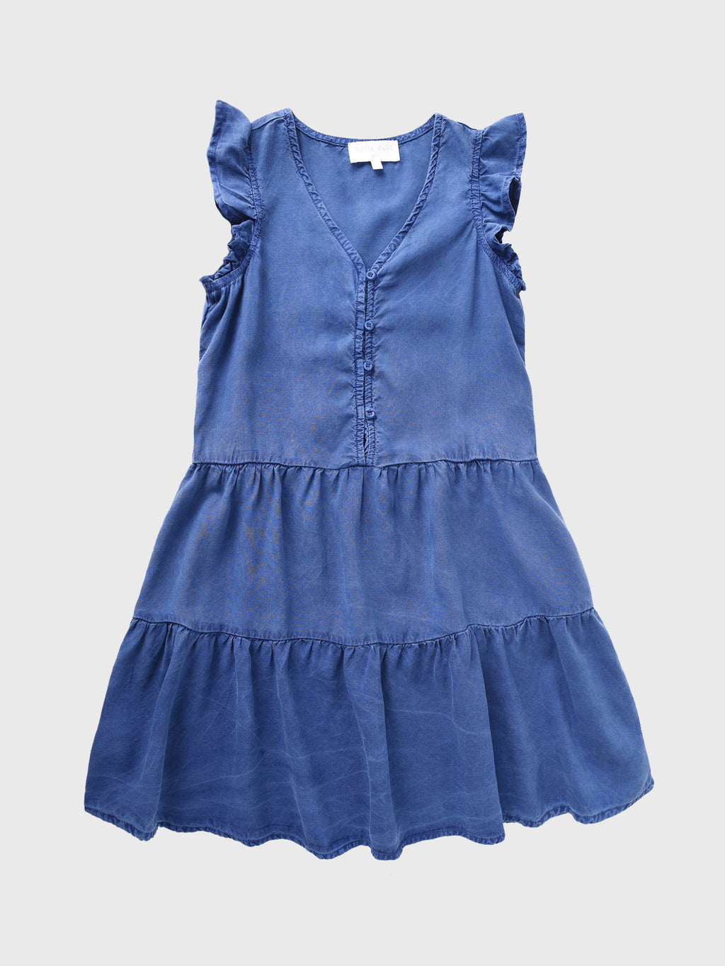 Bella Dahl Girls' Tiered Button Front Dress - Saint Bernard