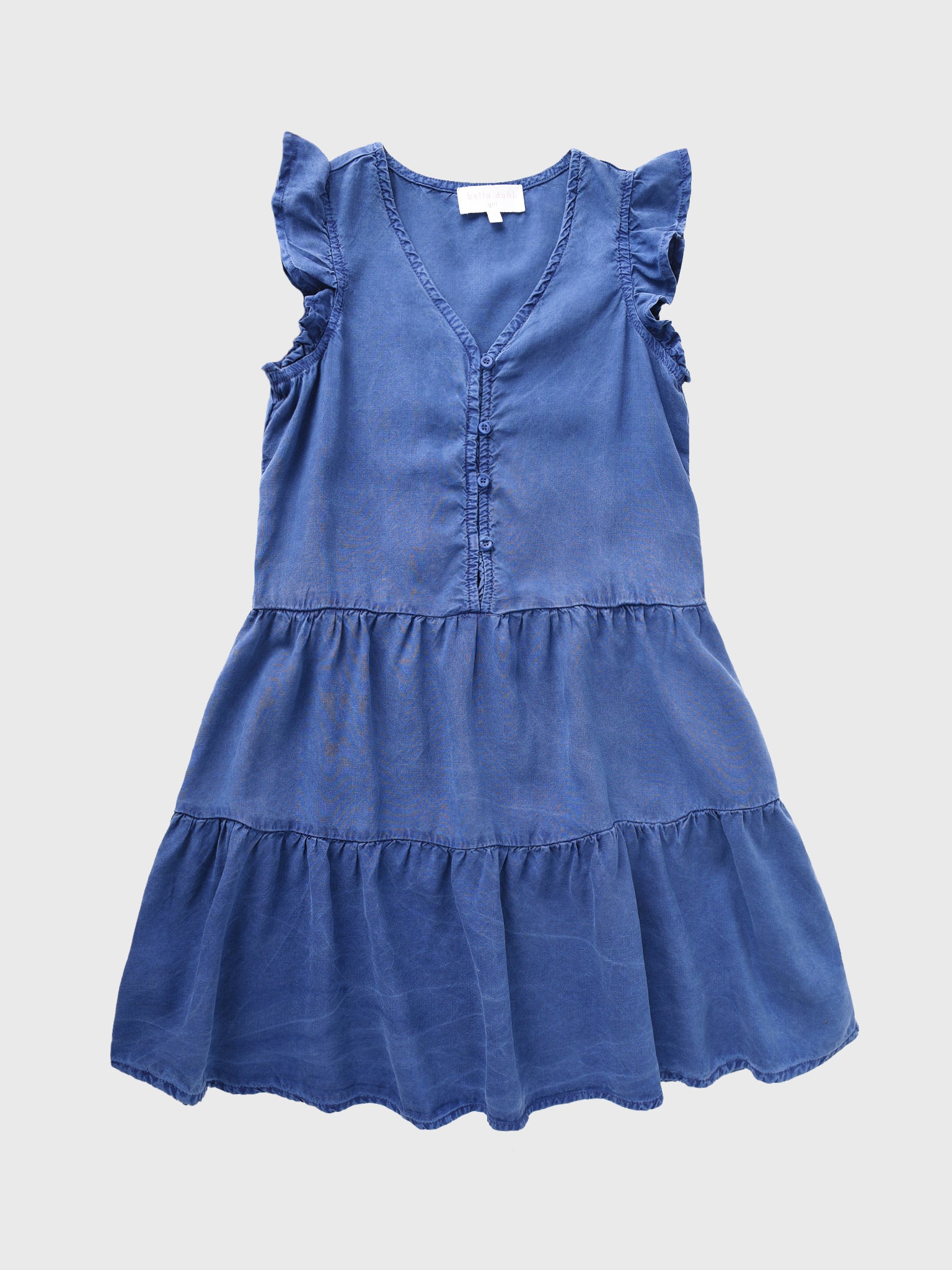 Bella Dahl Girls' Tiered Button Front Dress - Saint Bernard