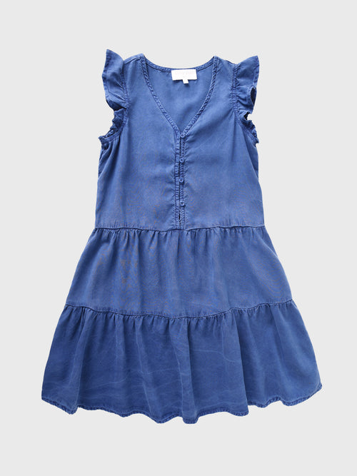 Bella Dahl Girls' Tiered Button Front Dress
