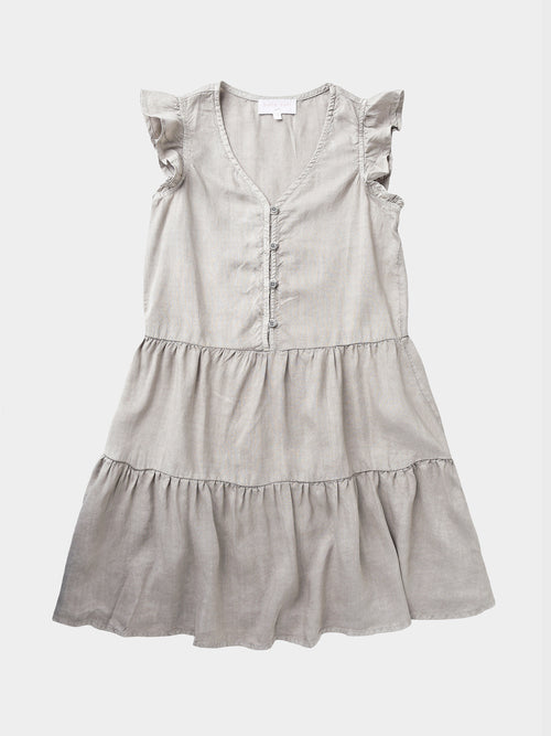 Bella Dahl Girls' Tiered Button Front Dress