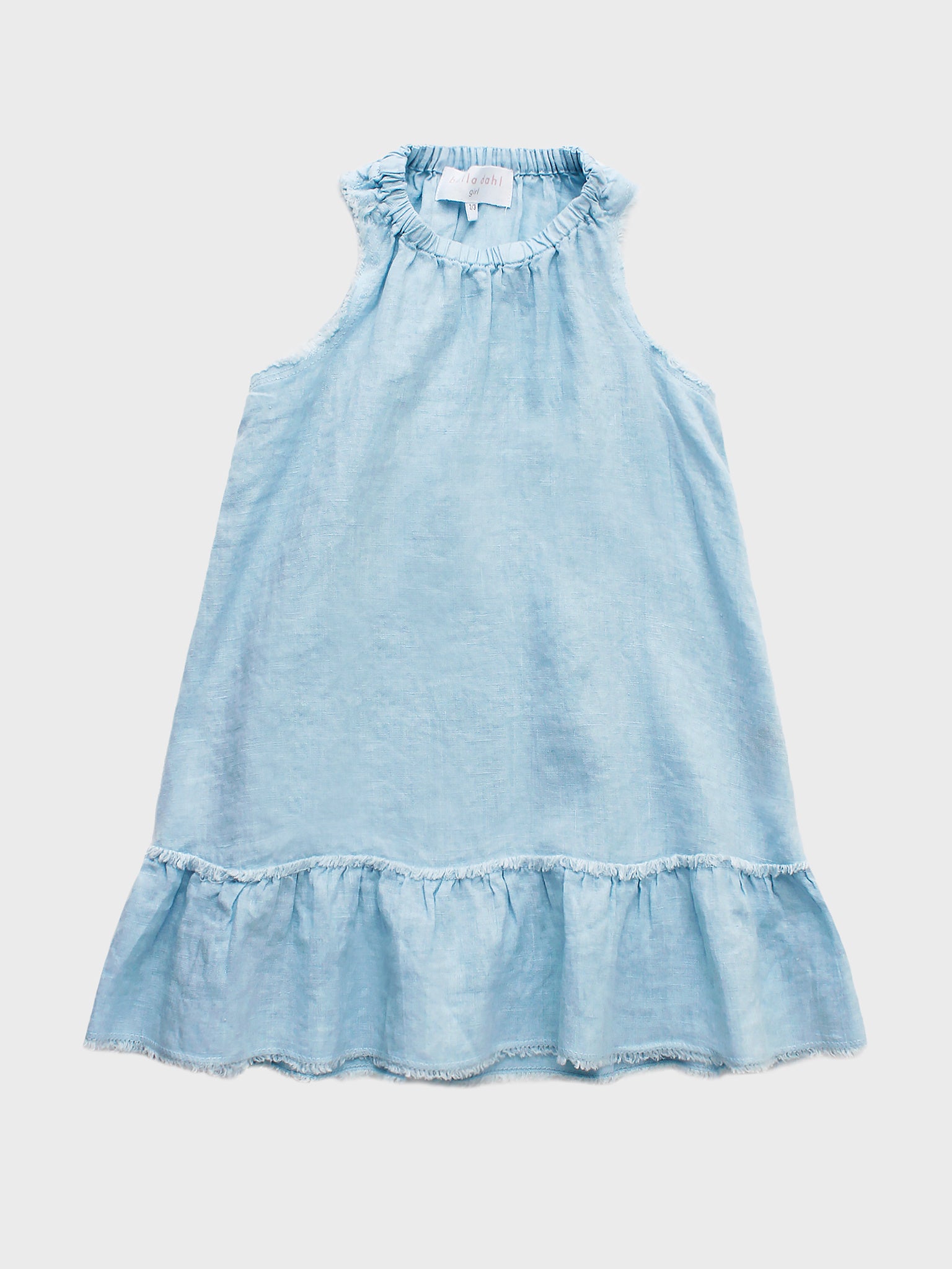 Bella Dahl Girls' Frayed Ruffle Dress - Saint Bernard