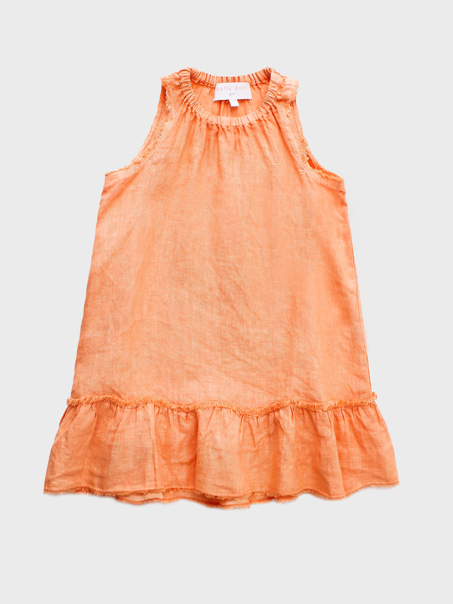 Bella Dahl Girls' Frayed Ruffle Dress - Saint Bernard
