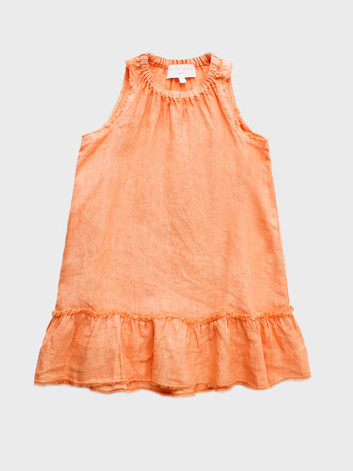 Bella Dahl Girls' Frayed Ruffle Dress