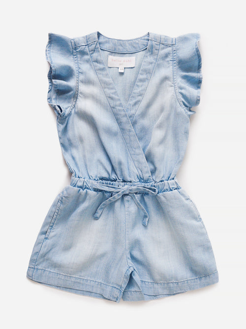 Bella Dahl Girls' Ruffle Sleeve Romper