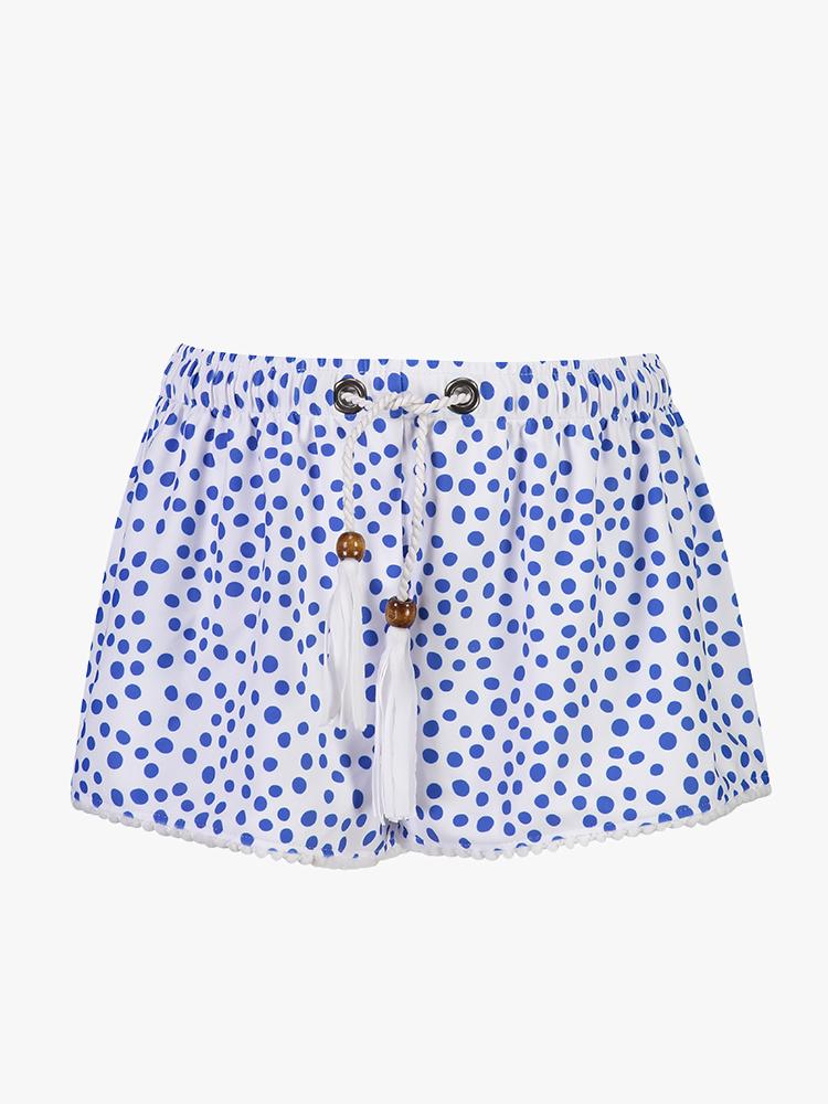 Snapper Rock Girls' Cheetah Spot Swim Short - Saint Bernard