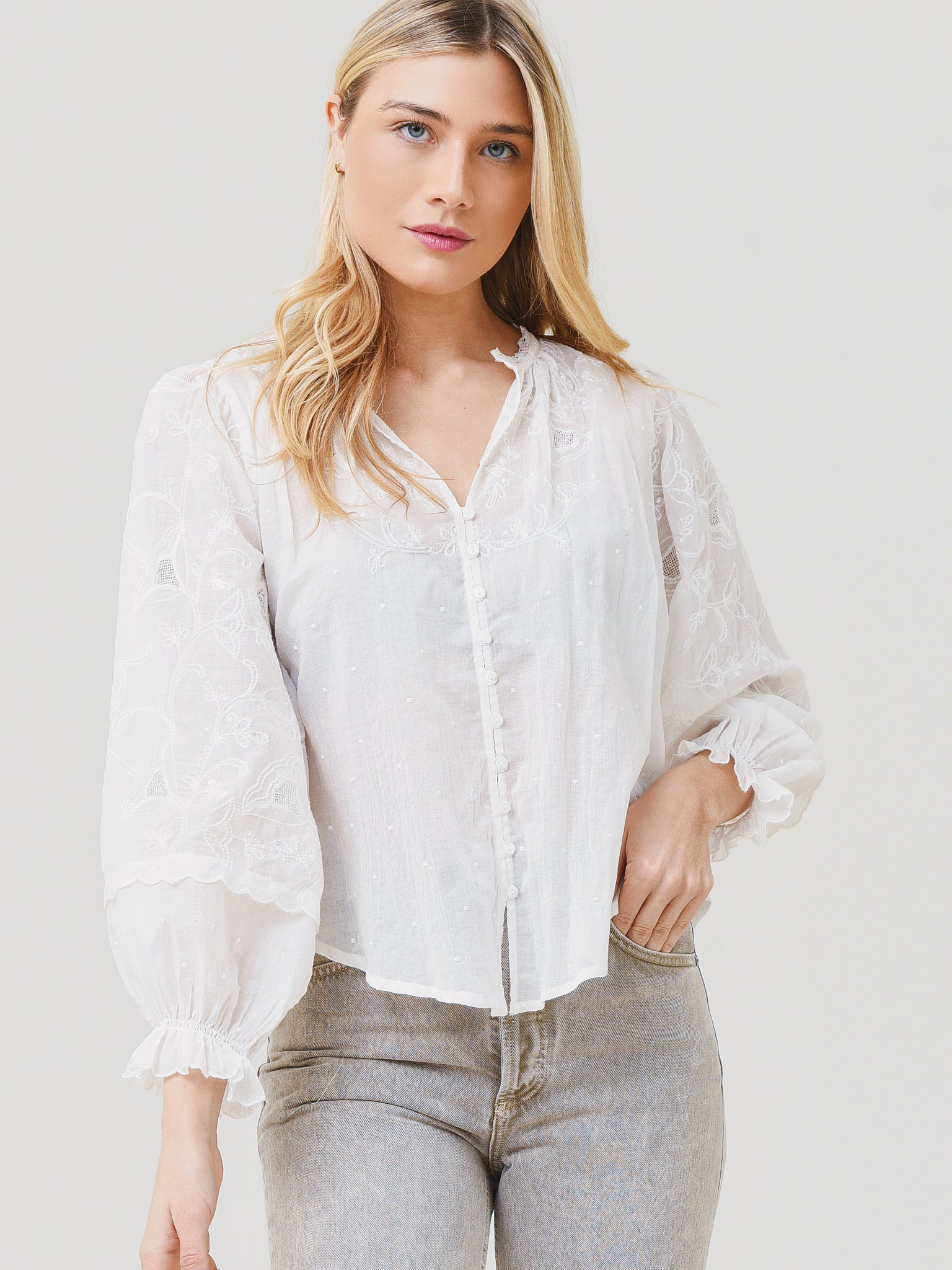 Velvet Women's Gala Blouse - Saint Bernard