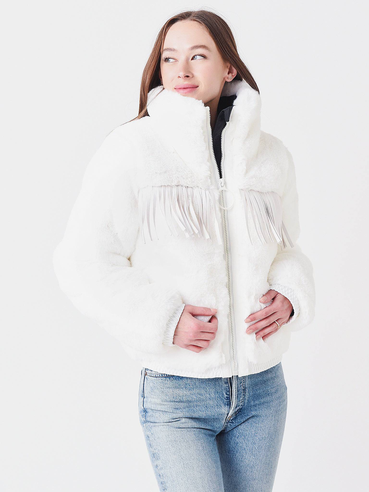 Goldbergh Women's Cowboy Faux Fur Ski Jacket - Saint Bernard