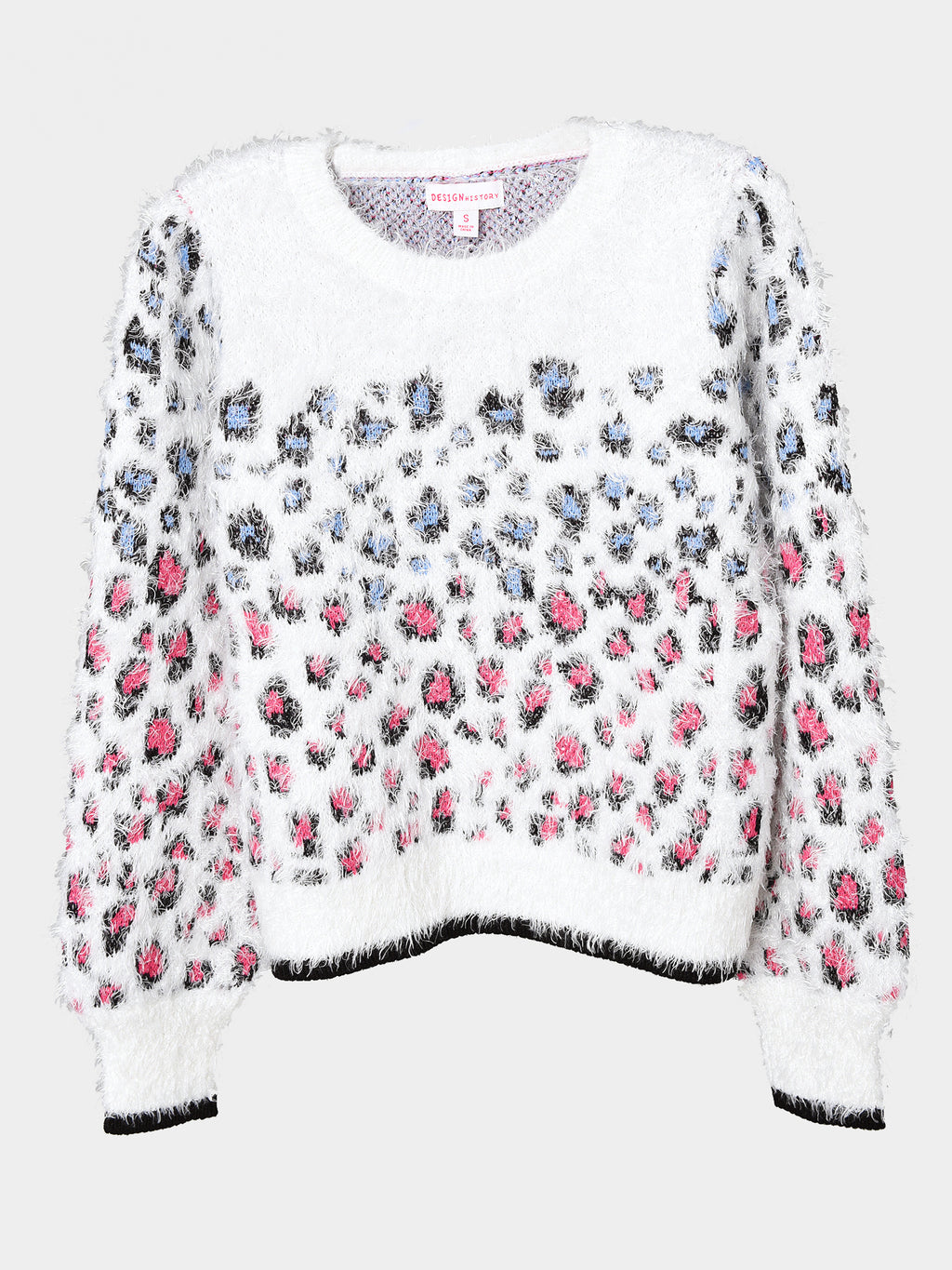 Design History Girls' Animal Print Sweater - Saint Bernard