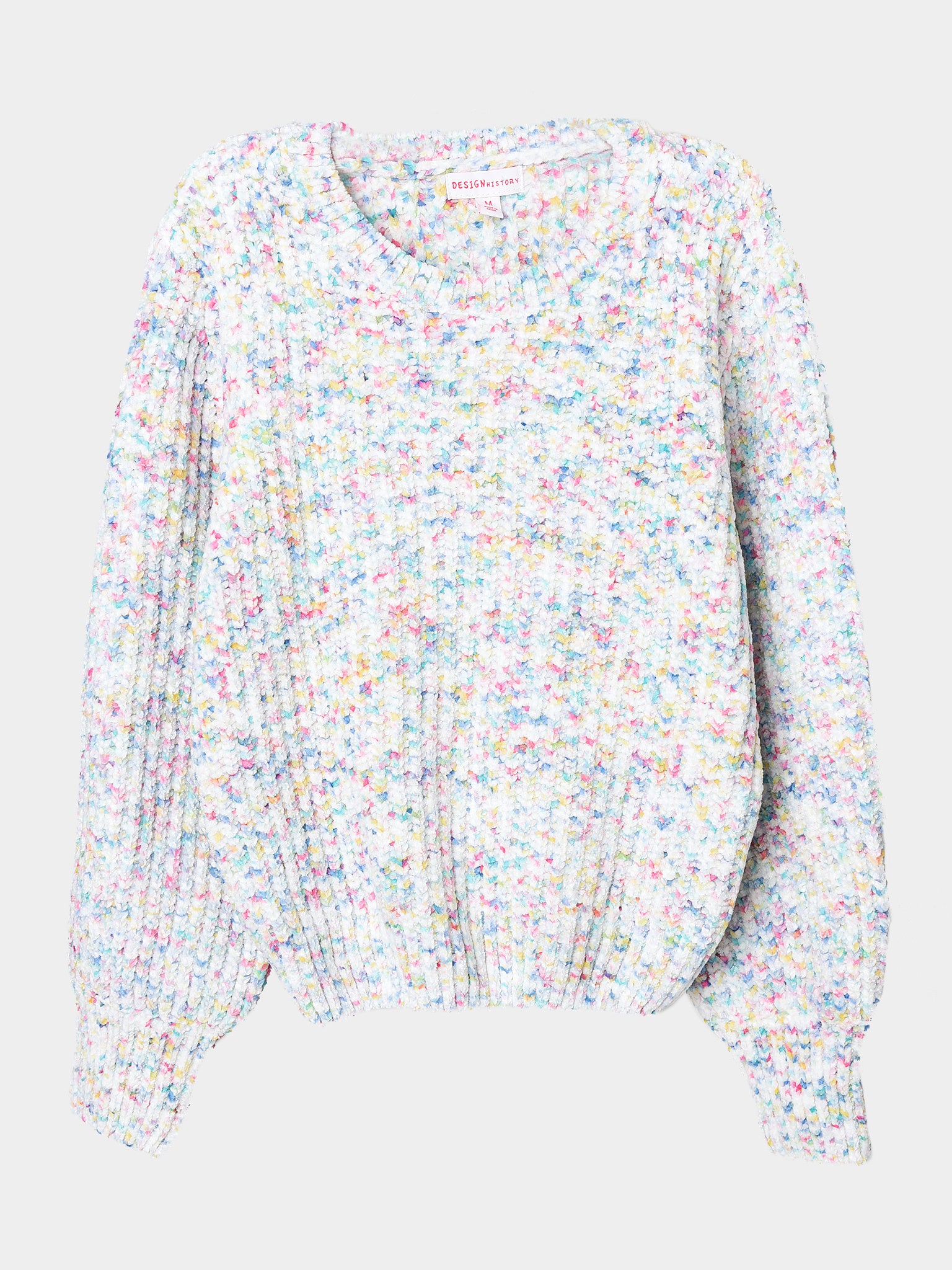 Design History Girls' Space Dye Chenille Sweater - Saint Bernard