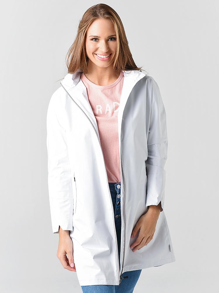 Herno Women's Laminar Goretex 2-Ply Long Waterproof Raincoat With Removable Hood - Saint Bernard