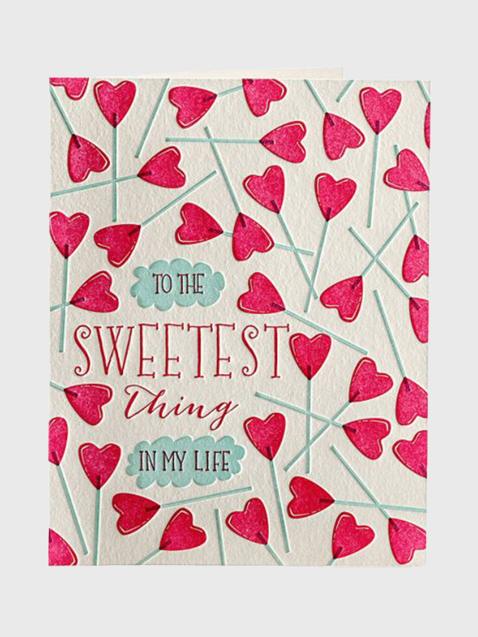Elum Lollipop Hearts Greeting Card - Saint Bernard