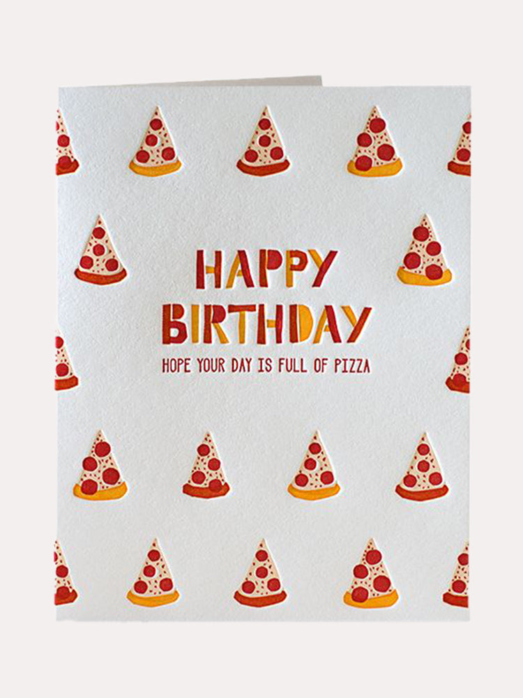 Elum Pizza Birthday Greeting Card - Saint Bernard