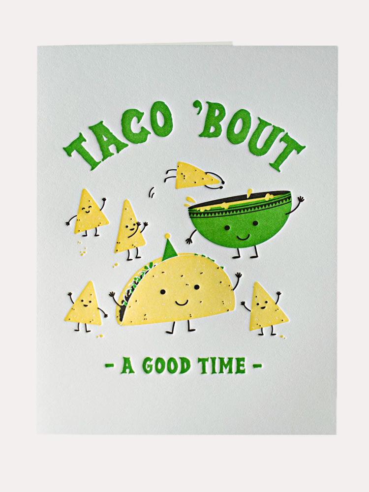 Elum Taco Time Birthday Greeting Card - Saint Bernard