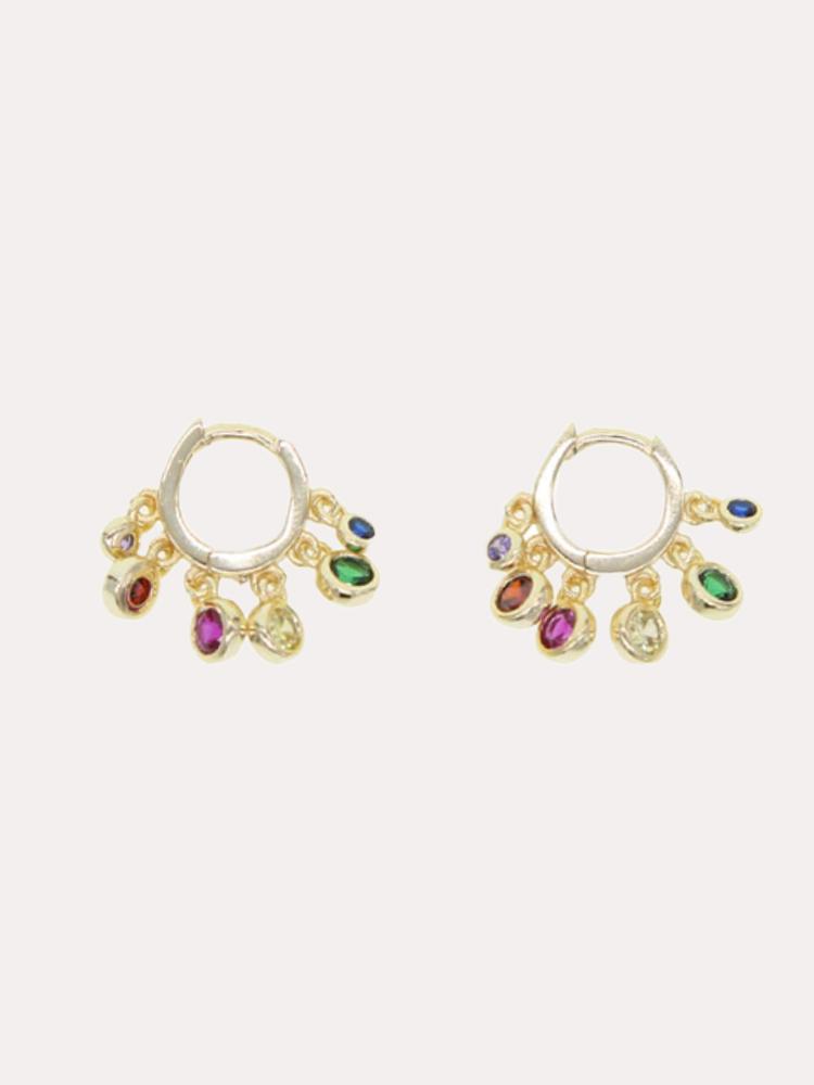 Accessory Concierge Rainbow Gem Drop Huggie Earring - Saint Bernard
