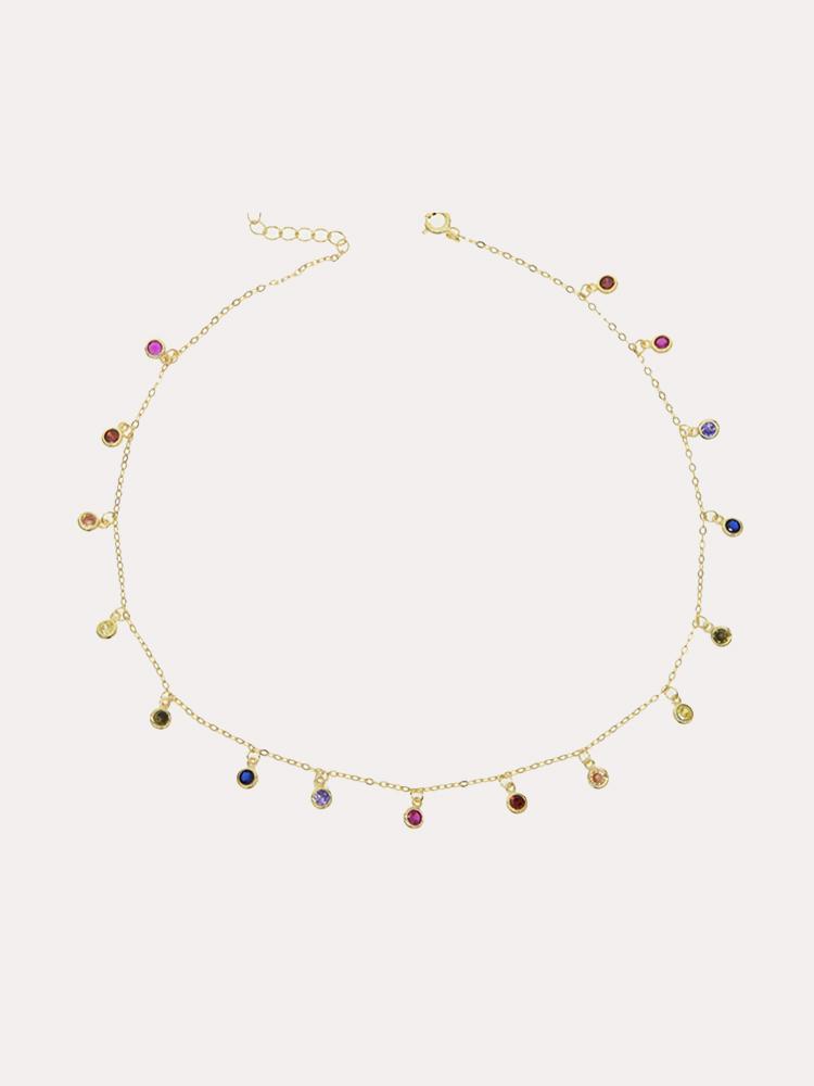 Accessory Concierge  Rainbow Gem Drop Necklace - Saint Bernard