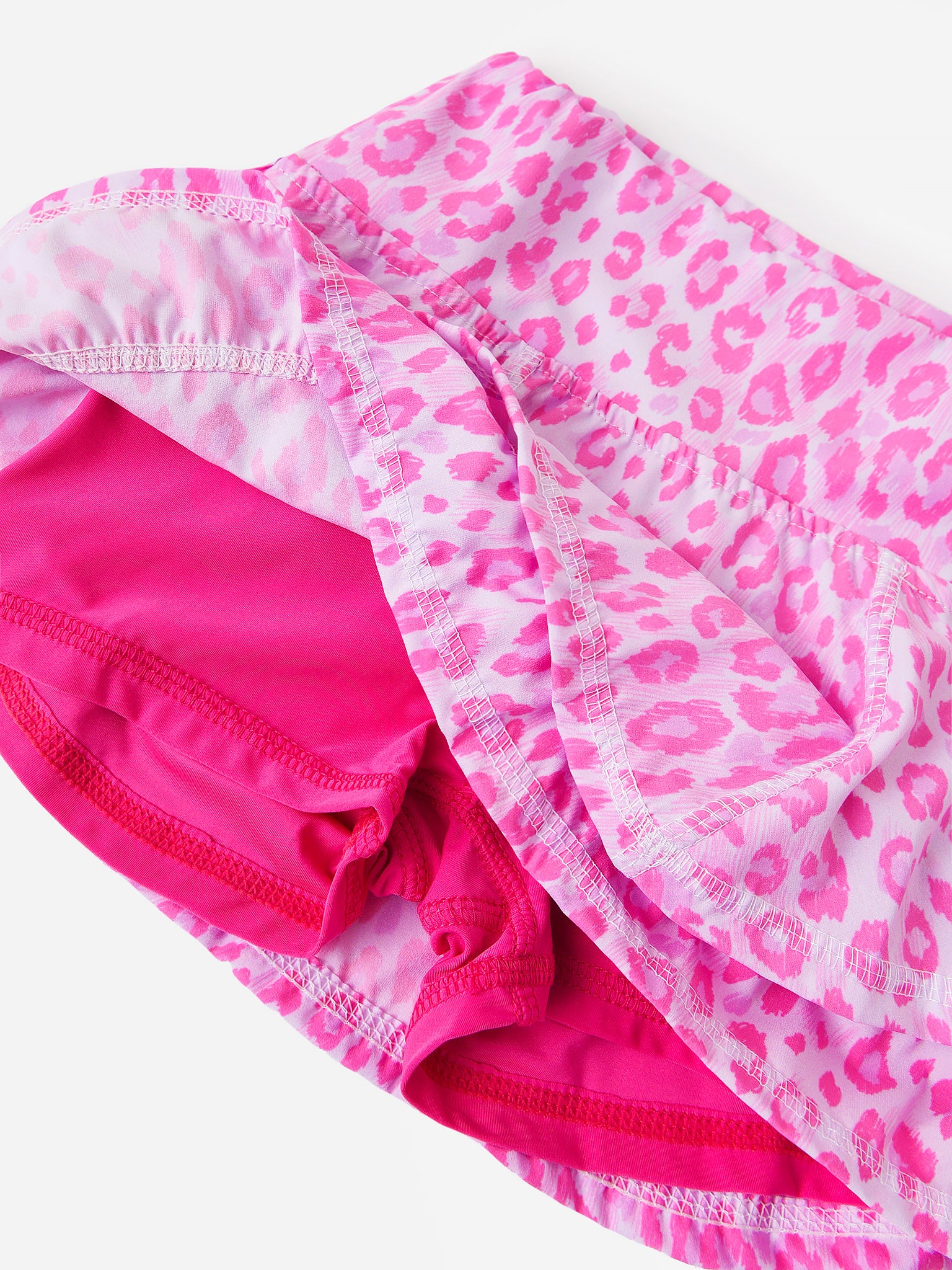 GIRLS RUFFLE SKIRTxPINKANIMALPRINT-alt1