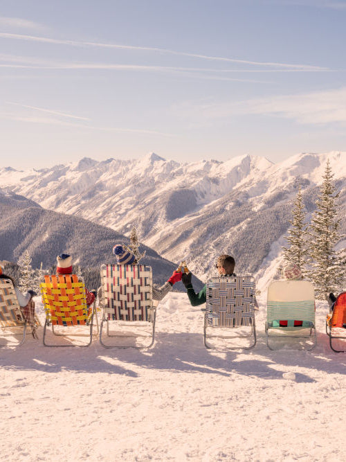 Gray Malin Top of Aspen Mountain Sun Loungers Mini Print - Saint Bernard