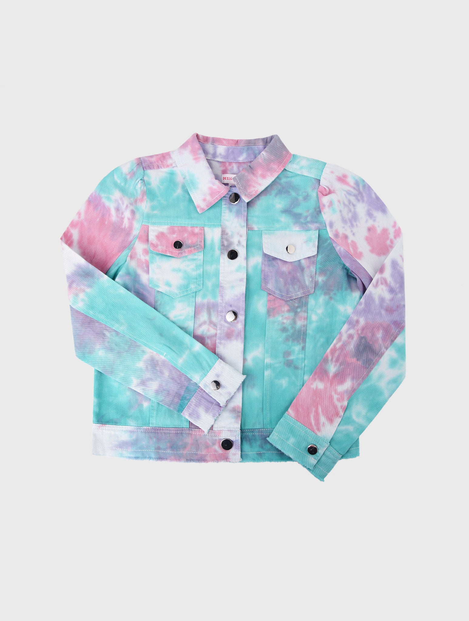 Design History Girls' Tie-Dye Long-Sleeve Jacket - Saint Bernard