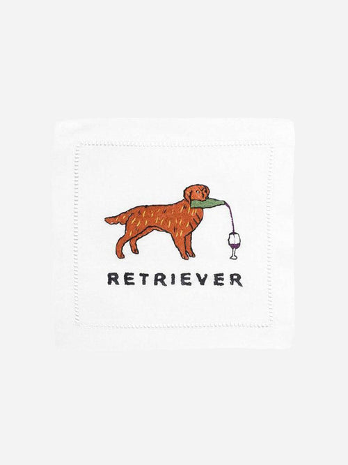 August Morgan Golden Retriever Cocktail Napkin Set
