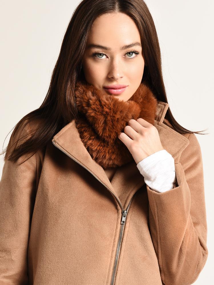 Glamourpuss Original Knitted Faux Fur Funnel - Saint Bernard
